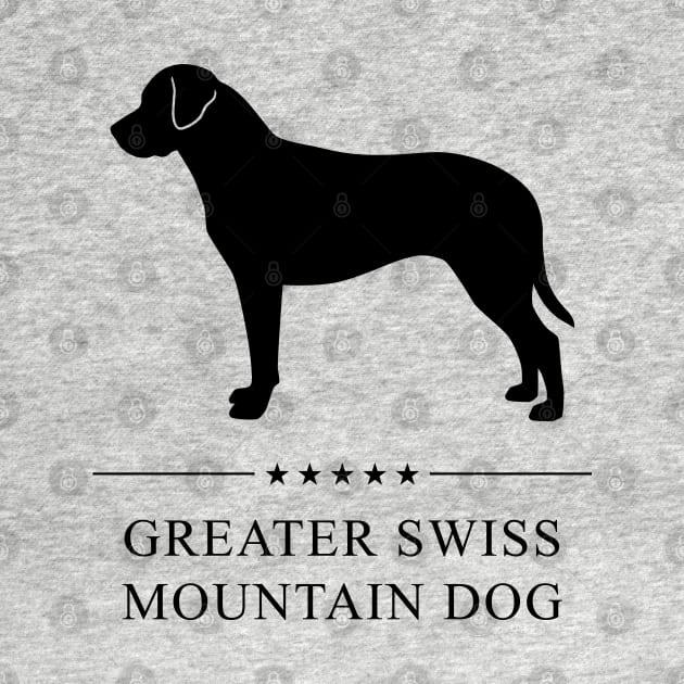 Greater Swiss Mountain Dog Black Silhouette by millersye